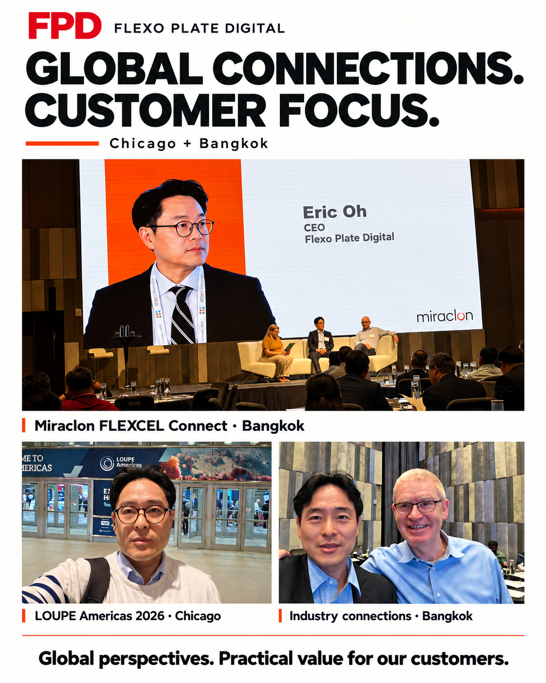FPD event highlights: Eric Oh at Loupe Americas in Chicago and Miraclon Flexcel Connect in Bangkok